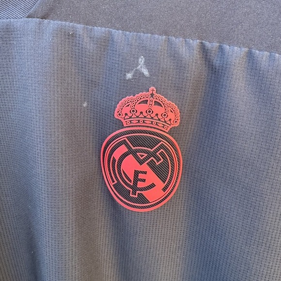 Size XL - Adidas Real Madrid Mens‎ Jersey Training Top Black Red 2018 2019 - Picture 3 of 6